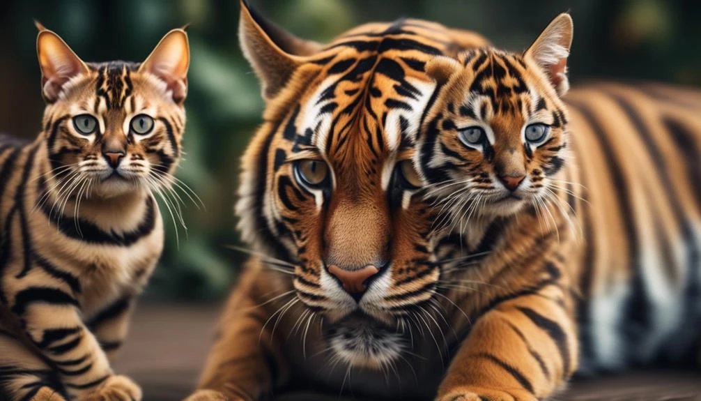similarities between tiger and domestic cat breeds