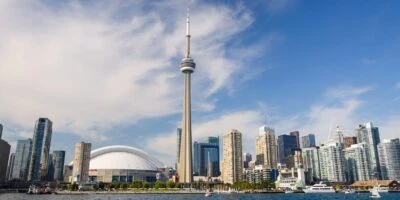 Toronto cityscape from Lake Ontario. Canada