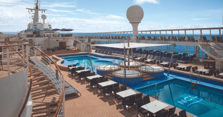 Cheaper, but with still a great top deck on NCL Sky